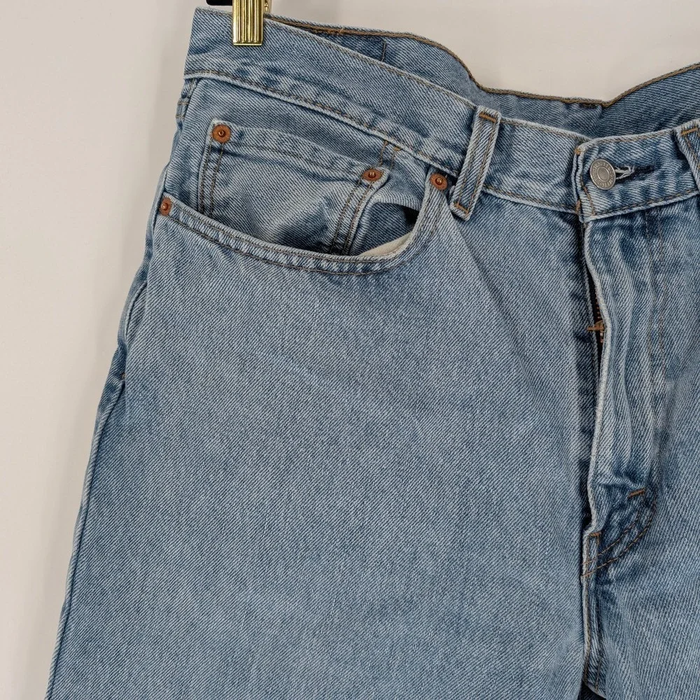 Levis 550 Relaxed‎ Fit Tapered Leg Light Wash Blue Denim Jeans Mens 34x34